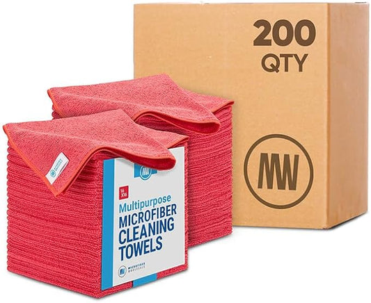 Bulk 16" x 16" All Purpose Microfiber Towels Wholesale by MicrofiberWholesale