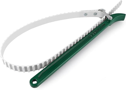 15" Belt Strap Wrench with Adjustable 36" Steel Wire Rubber Strap by Sanbege
