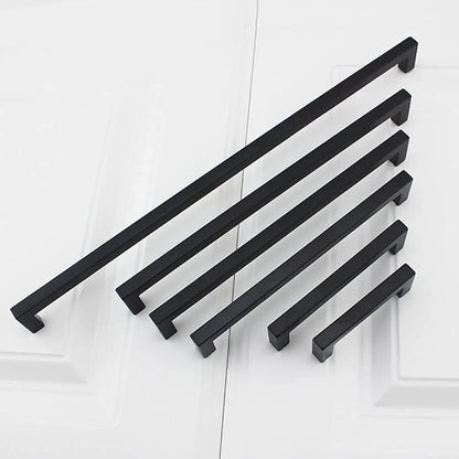 goldenwarm 3 Inch 100 Pack Matte Black Flat Square Bar Kitchen Hardware Closet - Image 8