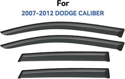 Window Visors Rain Guards for 2007-2012 Dodge Caliber, Out-Channel Window Vent - Image 2