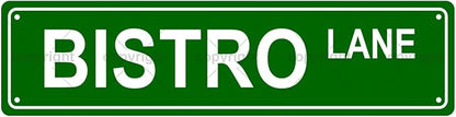 BISTRO LANE Space Metal Tin Street Sign Bar Cafe Garage Cave Home Room Wall by Unknown