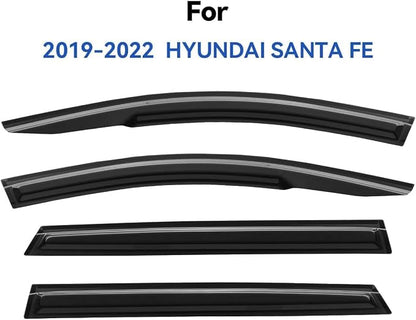 Window Visors Rain Guards for 2019 2020 2021 2022 2023 Hyundai Santa Fe - Image 2