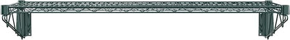 14" x 48" Green Epoxy Wire Wall Mount Shelf - Image 3