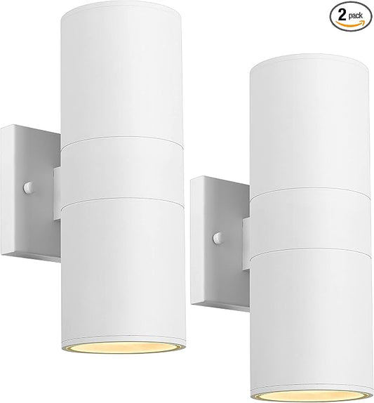 Ken & Ricky White Outdoor Wall Lights, Exterior Sconces Wall Lighting by KenRicky