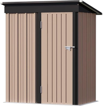 Greesum 5×3FT Outdoor Storage Shed, Metal Patio Storaged Sheds - Image 6