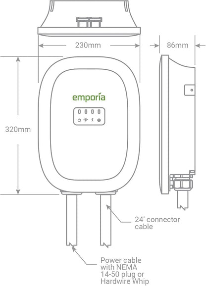 EMPORIA Level 2 EV Charger w/ J1772 Charger, 48 amp, Preconfigured - Image 6