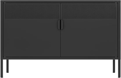 2 Door Storage Sideboard, Metal Storage Cabinet - Image 3