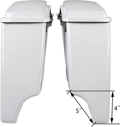 XFMT Motorcycle Stretched Saddlebags 5" Extended Hard Saddle Bags - Image 5