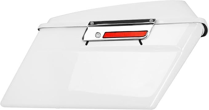XFMT White Hard Saddlebags Saddle Bags Trunk W/Black Conversion Brackets - Image 3