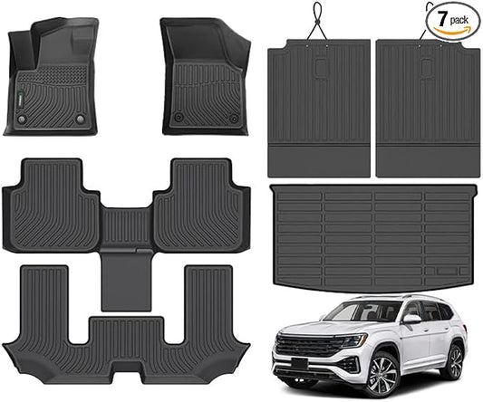 ANBINGO® Floor Mats & SeatBack Cargo Liner | Atlas 2018-2025 6 Passenger | 2nd by ANBINGO