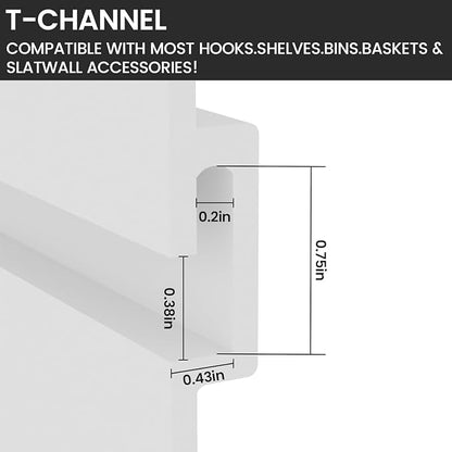 Slatwall Panel Wall Storage Systems, 4x8 ft Slat Wall Paneling Garage Wall - Image 4