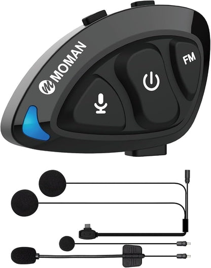 Moman Motorcycle Helmet Headset, RS-S Motorbike Helmet Speaker and Mic by Moman