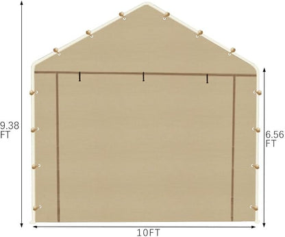 10 * 20 FT Carport Replacement Tarp Canopy, Sidewall kit Panel Set of 4 - Image 4