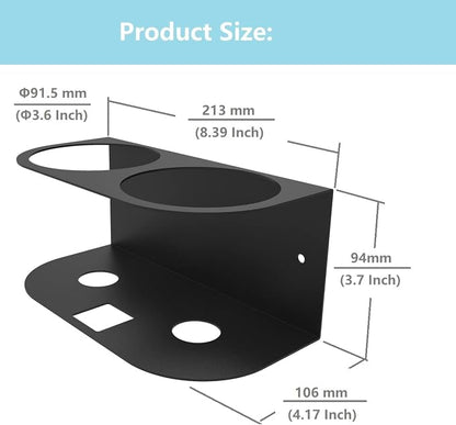 JINGCHENGMEI 2 Spray Bottles Holder, Steel Wall Mount Storage Organizer - Image 2