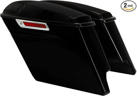 XFMT 5 Inch Stretched Extended Saddlebags W/5"x7" Speaker Grill by XFMT