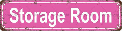 Storage Room Space Vintage Metal Tin Street Sign Bar Cafe Garage Cave Home Room by Unknown
