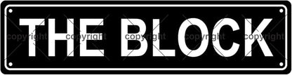 THE BLOCK SPACE Metal Tin Street Sign Bar Cafe Garage Cave Home Room Wall by Unknown
