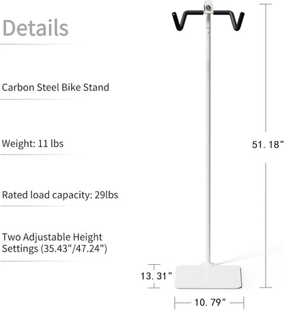 Rcool Carbon Steel Bike Stand, Adjustable 24-51in, Home Garage Parking Rack - Image 2