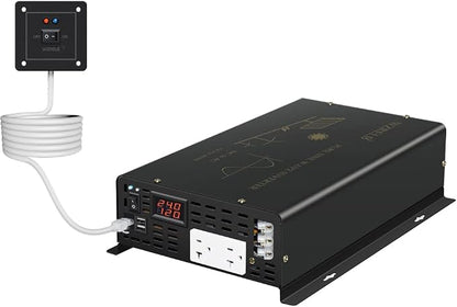 WZRELB Pure Sine Wave Power Inverter 3000W 24VDC to 120VAC 6000W Peak Dual AC - Image 6