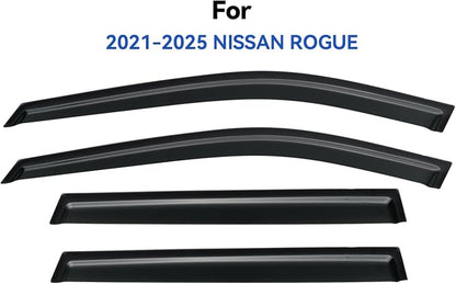 Window Visors Rain Guards for 2021-2025 Nissan Rogue, Out-Channel Window Vent - Image 2