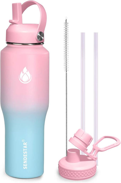 SENDESTAR 32oz Water Bottle Wide Mouth Stainless Steel Vacuum Insulated Double by Sendestar