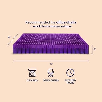 Purple Double Seat Cushion | Pressure Reducing Grid Designed - Image 2