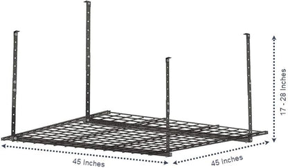 00625 45-Inch x 45-Inch Overhead Steel Garage Storage System & Rack, Hammertone - Image 3