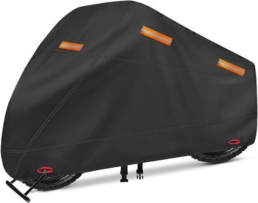 Motorcycle Cover, Heavy Duty 600D Oxford, Waterproof Outdoor, Weather Resistant by OWEEIO