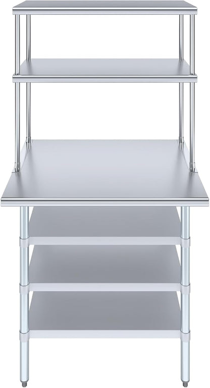 Amgood 30" x 36" Stainless Steel Work Table - Image 2