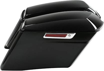 XFMT Motorcycle 4" Extended Stretched Hard Saddlebags Saddle Bags - Image 2