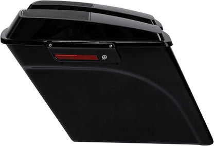 XFMT 5" Stretched Saddlebags Extended Saddle Bags W/ 6x9 Speaker Llids Black - Image 2