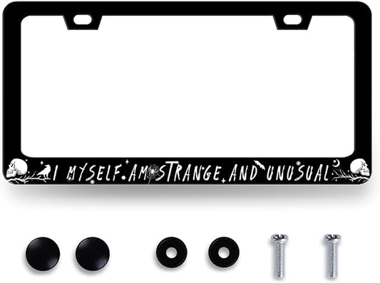 I Myself am Strange and Unusual License Plate Frame Personalise License Plate by RNKATIH