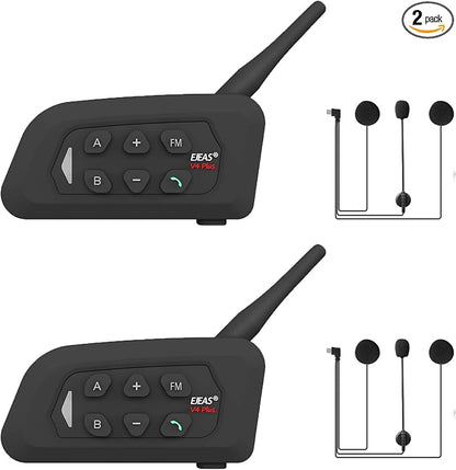 MIMIRACLE V4 Plus Motorcycle Helmet Bluetooth Intercom Headset by MIMIRACLE