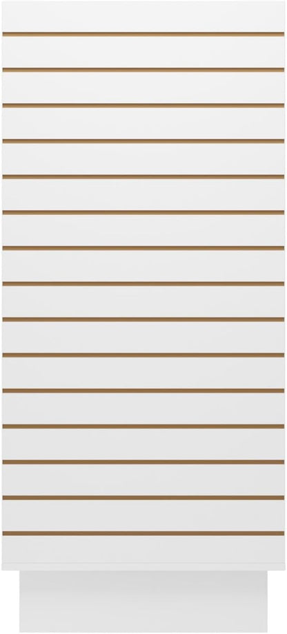 WISDOMFUR H-Unit Slatwall Gondola Display – 4 ft White Freestanding Retail - Image 5