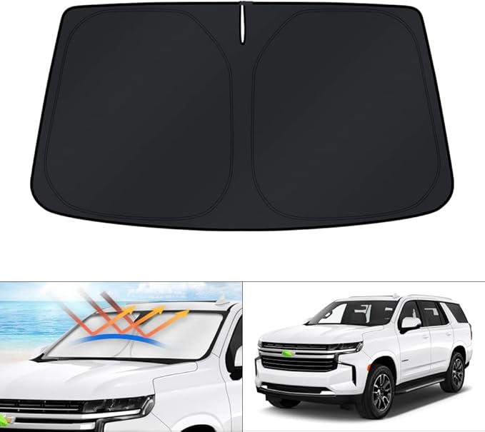 KUST Windshield Sun Shade for Chevrolet Tahoe Accessories 2021-2024 2025 Window by KUST