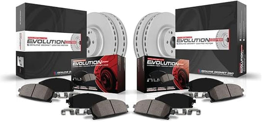Power Stop CRK4104 Front and Rear Z23 Evolution Geomet Coated Brake Kit by PowerStop