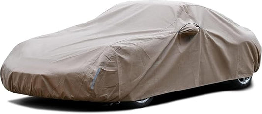Tecoom Car Cover Waterproof All Weather, Non-Woven Breathable Outdoor Car Covers by Tecoom