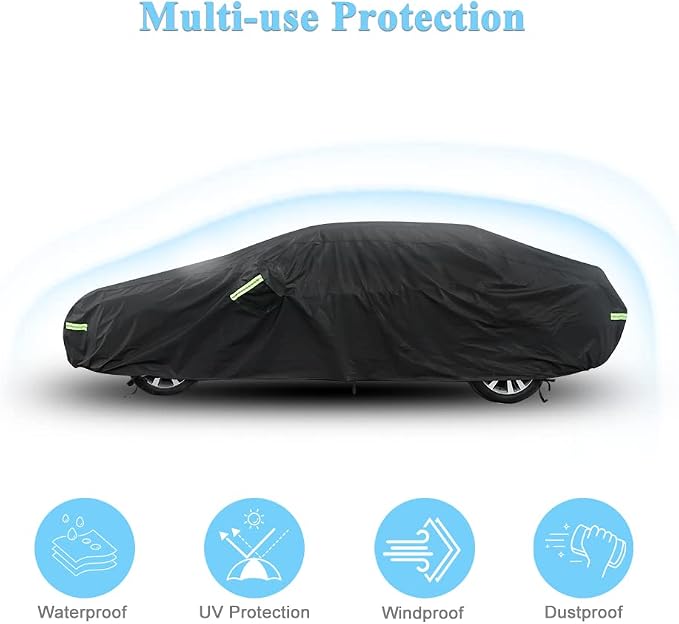 Car Cover Custom Fit for Honda Civic, Waterproof All Weather Full Exterior - Image 3