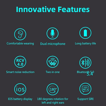IHAO Bluetooth Earpiece Headphone Dual Noise Cancelling Mic Painless Open-Ear - Image 5