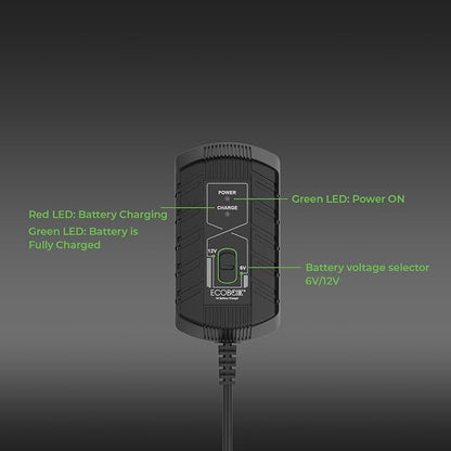 Infinity 1A Battery Charger, 6V / 12V, 3 Stage Charging, Battery Maintainer - Image 3