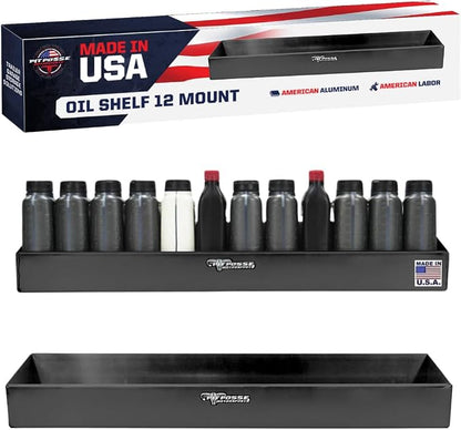 Pit Posse 443BK Oil Shelf 12 Quart Bottle Holder Storage Organizer Caddy 32" | by PITPOSSEMOTORSPORTS
