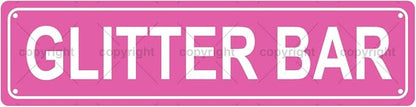 GLITTER BAR Space Metal Tin Street Sign Bar Cafe Garage Cave Home Room Wall by Unknown