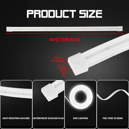 Car LED Strip Light For Trunk, 158Inch IP67 Silicone Waterproof Neon Light - Image 7