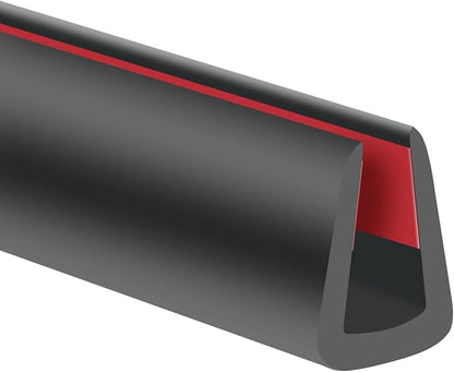 Rubber Edge Trim, 1/4" Self Adhesive Flexible U Channel Edge Protecter by YANRUIPRO