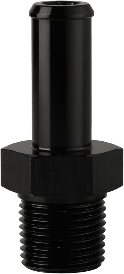 3/8 NPT Male to 1/2" Hose Barb Fitting Adapter Nipple Straight Aluminum Black - Image 3