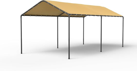 GOJOOASIS 10x20 Carport Heavy Duty Portable Garage Shelter Metal Car Canopy Tent by GOJOOASIS