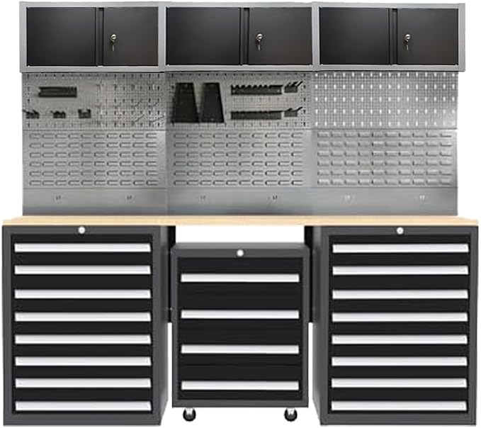 JZD Metal Tool Storage Cabinet Set, Pro Tool Organization System by JZD