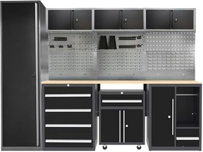 JZD Garage Storage Cabinet Set, Industrial Strength Tool Storage System by JZD