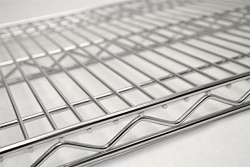 Omega 18" Deep x 24" Wide x 63" High 3 Tier Chrome Starter Shelving Unit - Image 4
