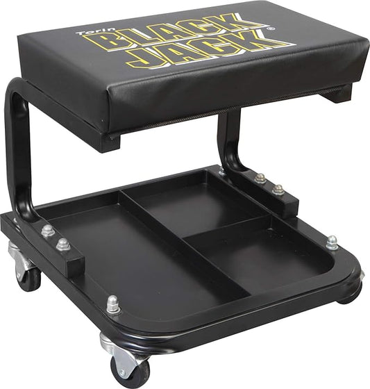 Torin TR6100W BlackJack Rolling Creeper Garage/Shop Seat: Padded Mechanic Stool by Torin